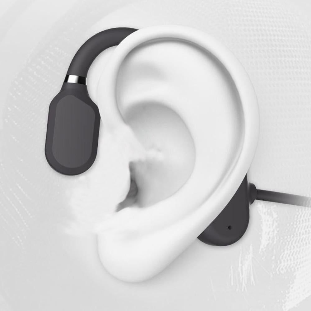 Bone Conduction Headphones Bone Conduction Headphones Bluetooth 5.0 Wireless Sports Earphones Lightweight Ear Hook -Black Kemu |Fashion Home Kitchen Beauty