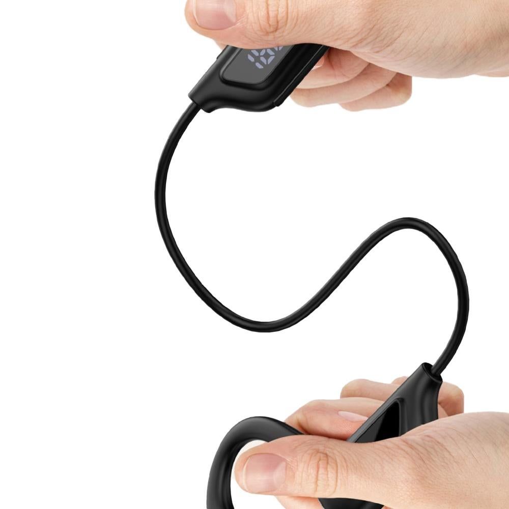 Bone Conduction Headphones Air Conduction Headphones Wireless Bluetooth 5.2 Sweatproof Sport Earphone -Black Kemu |Fashion Home Kitchen Beauty