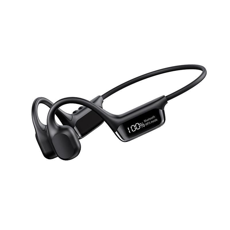 Bone Conduction Headphones Air Conduction Headphones Wireless Bluetooth 5.2 Sweatproof Sport Earphone -Black Kemu |Fashion Home Kitchen Beauty