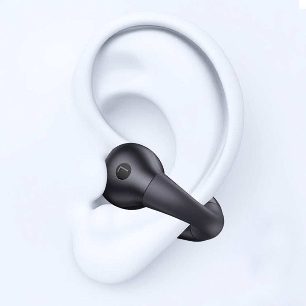 Bone Conduction Headphones Ear Clip On Bone Conduction Wireless Bluetooth 5.3 Earphones Sport Headphones -Black Kemu |Fashion Home Kitchen Beauty