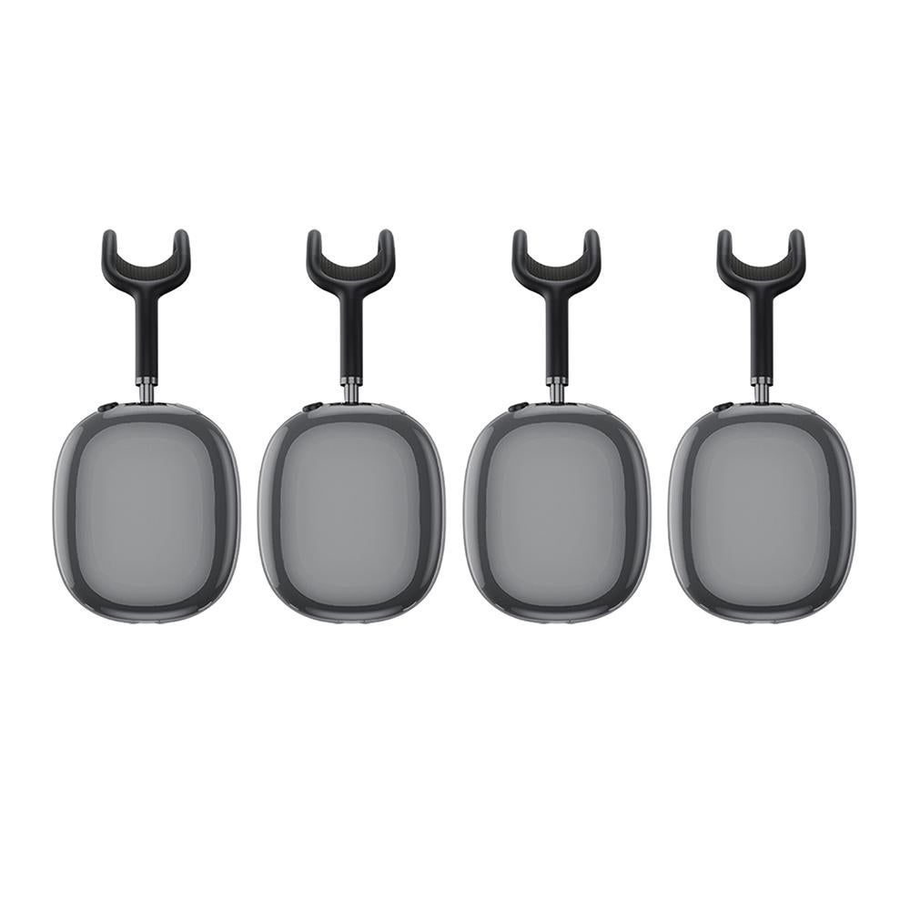 Case Cover for AirPods Max Headphones 2pcs Headphone Clear Case Shockproof Full Cover Protector for Apple AirPods Max -Black