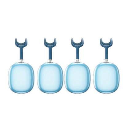 Case Cover for AirPods Max Headphones 2pcs Headphone Clear Case Shockproof Full Cover Protector for Apple AirPods Max -Blue