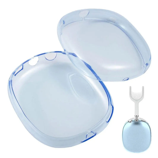 Case Cover for AirPods Max Headphones 2pcs Headphone Clear Case Shockproof Full Cover Protector for Apple AirPods Max -Blue Kemu |Fashion Home Kitchen Beauty