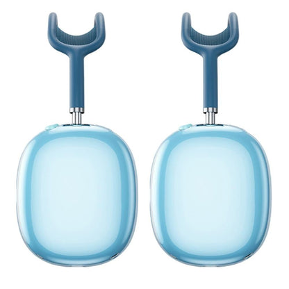 Case Cover for AirPods Max Headphones 2pcs Headphone Clear Case Shockproof Full Cover Protector for Apple AirPods Max -Blue