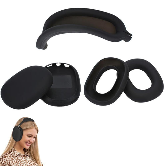 Silicone Case Cover for AirPods Max Headphones Clear Soft Ear Pad Protective Sleeves -Black Kemu |Fashion Home Kitchen Beauty