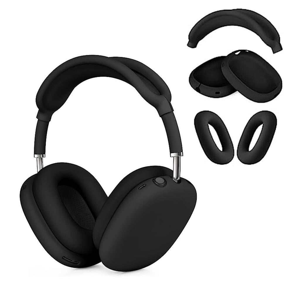 Silicone Case Cover for AirPods Max Headphones Clear Soft Ear Pad Protective Sleeves -Black Kemu |Fashion Home Kitchen Beauty