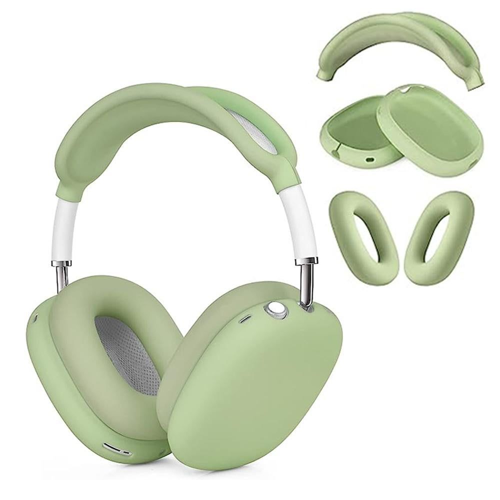 Silicone Case Cover for AirPods Max Headphones Clear Soft Ear Pad Protective Sleeves -Green Kemu |Fashion Home Kitchen Beauty