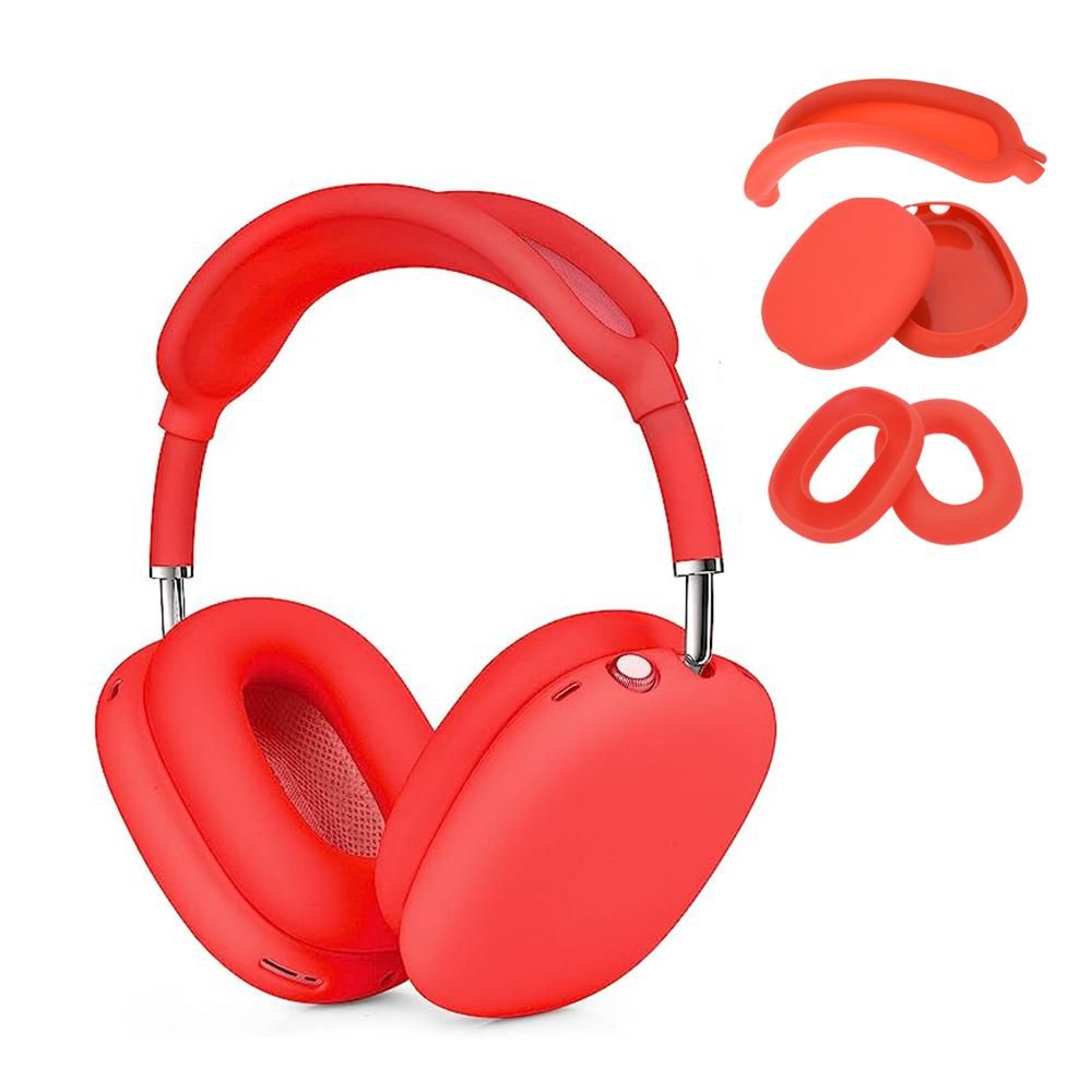 Silicone Case Cover for AirPods Max Headphones Clear Soft Ear Pad Protective Sleeves -Red Kemu |Fashion Home Kitchen Beauty