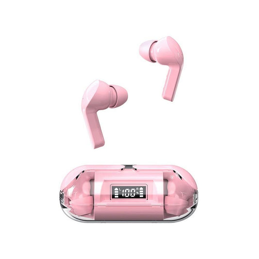 True Wireless Bluetooth Earphones In-ear Transparent Case LED Display Hearing Aid Mini Headphones Earbuds -Green Kemu |Fashion Home Kitchen Beauty