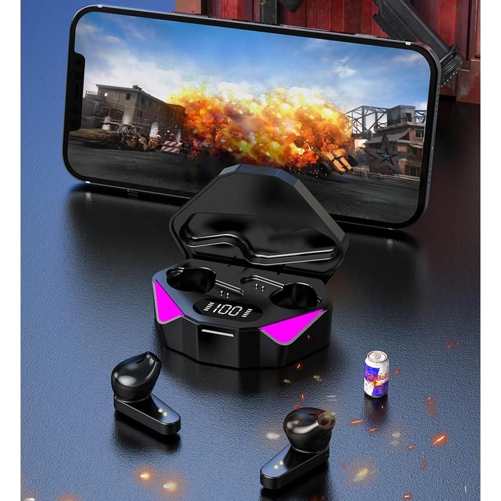 TWS Gaming Earbuds Low Latency Bluetooth Earphone with Mic Bass Audio Sound Positioning Stereo Wireless Headphones Kemu |Fashion Home Kitchen Beauty