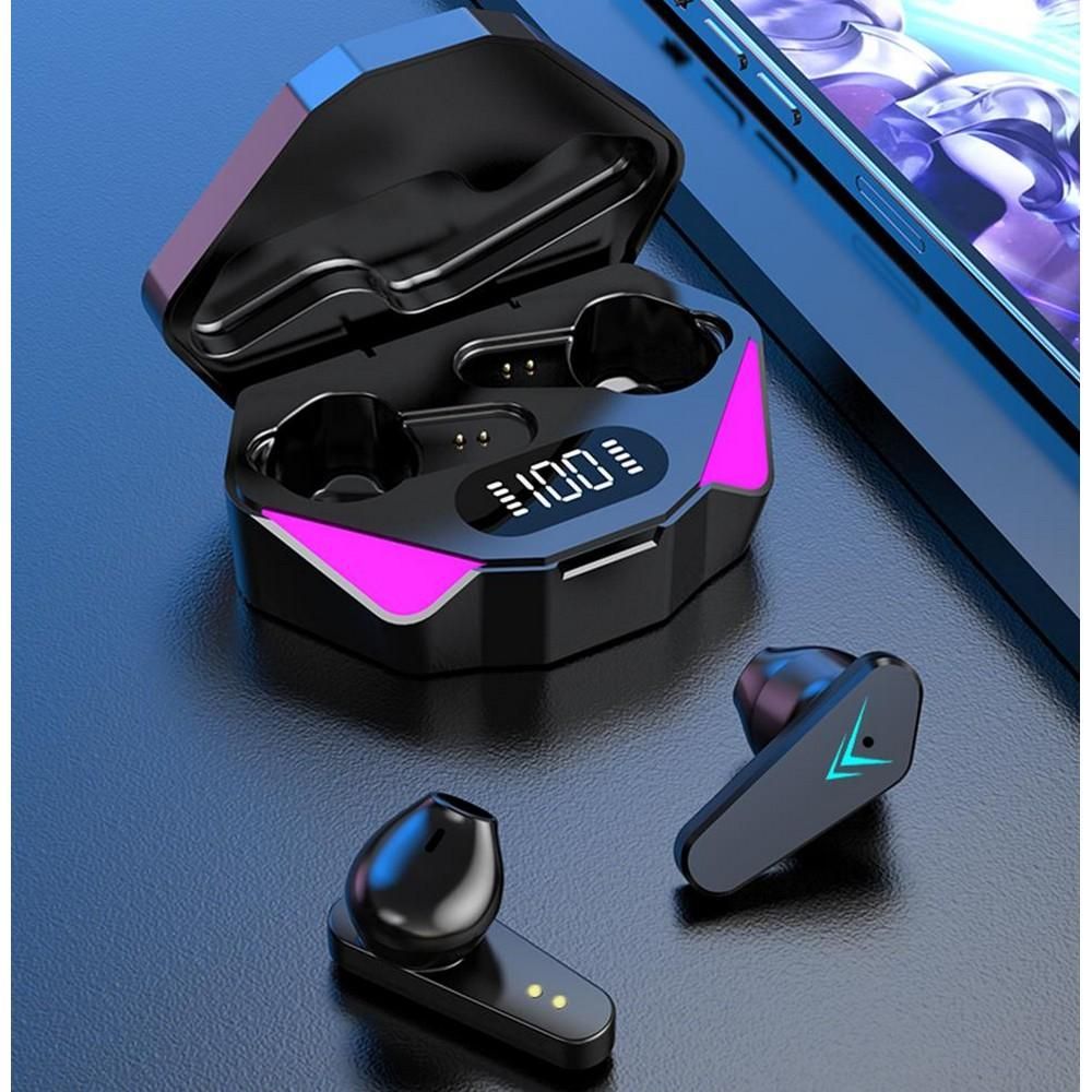 TWS Gaming Earbuds Low Latency Bluetooth Earphone with Mic Bass Audio Sound Positioning Stereo Wireless Headphones Kemu |Fashion Home Kitchen Beauty