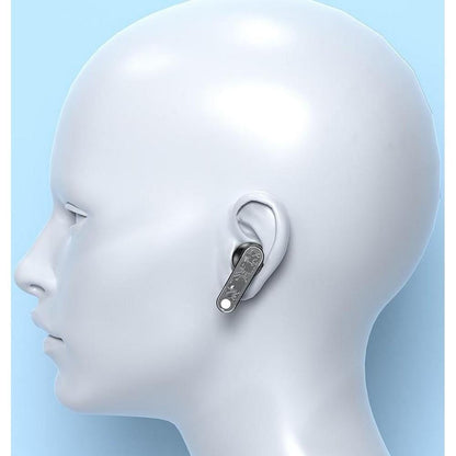 TWS Wireless Earphones 5.3 Bluetooth Headset with Mic HD Sound Auriculares Transparent Cute Half in Ear Headphones -Black Kemu |Fashion Home Kitchen Beauty