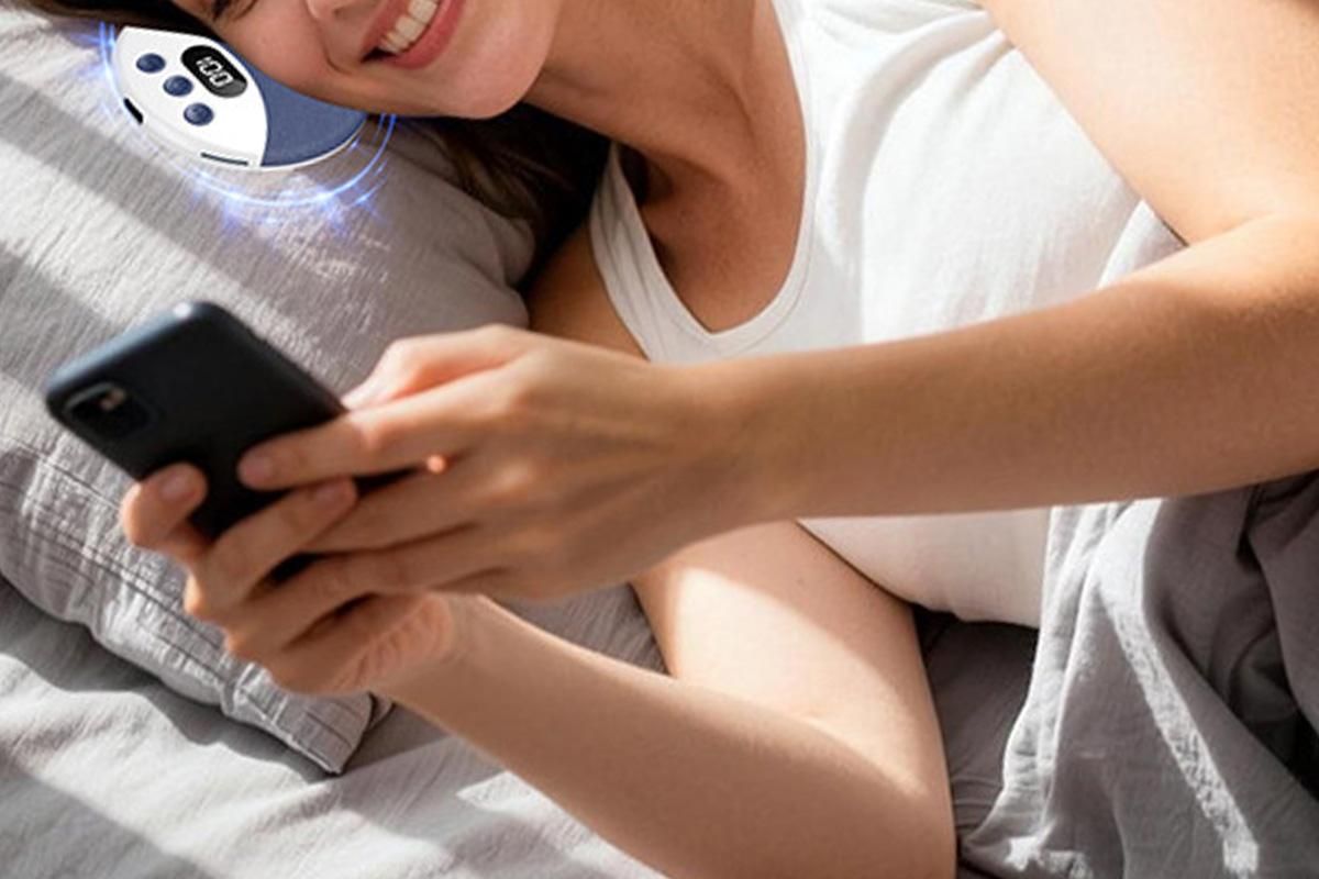 Under Pillow Bluetooth Sleep Speaker Wireless Bone Conduction Speaker-Blue Kemu |Fashion Home Kitchen Beauty