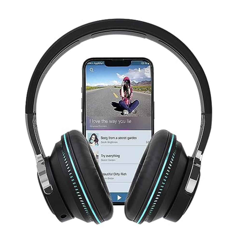 Wireless Bluetooth Headphones Over Ear Foldable Stereo Noise Cancelling Earphone for Travel Home Office -Black Kemu |Fashion Home Kitchen Beauty