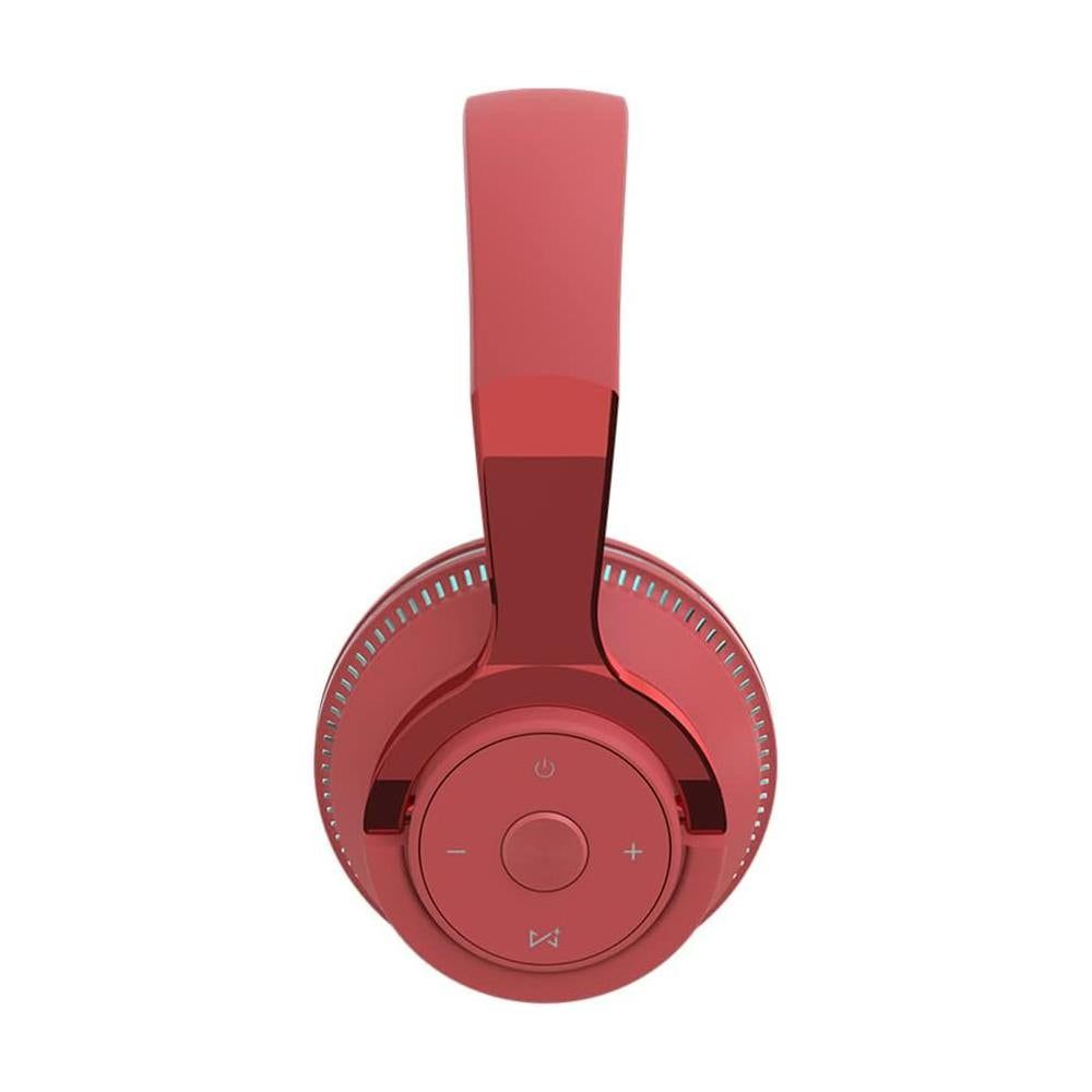 Wireless Bluetooth Headphones Over Ear Foldable Stereo Noise Cancelling Earphone for Travel Home Office -Red Kemu |Fashion Home Kitchen Beauty