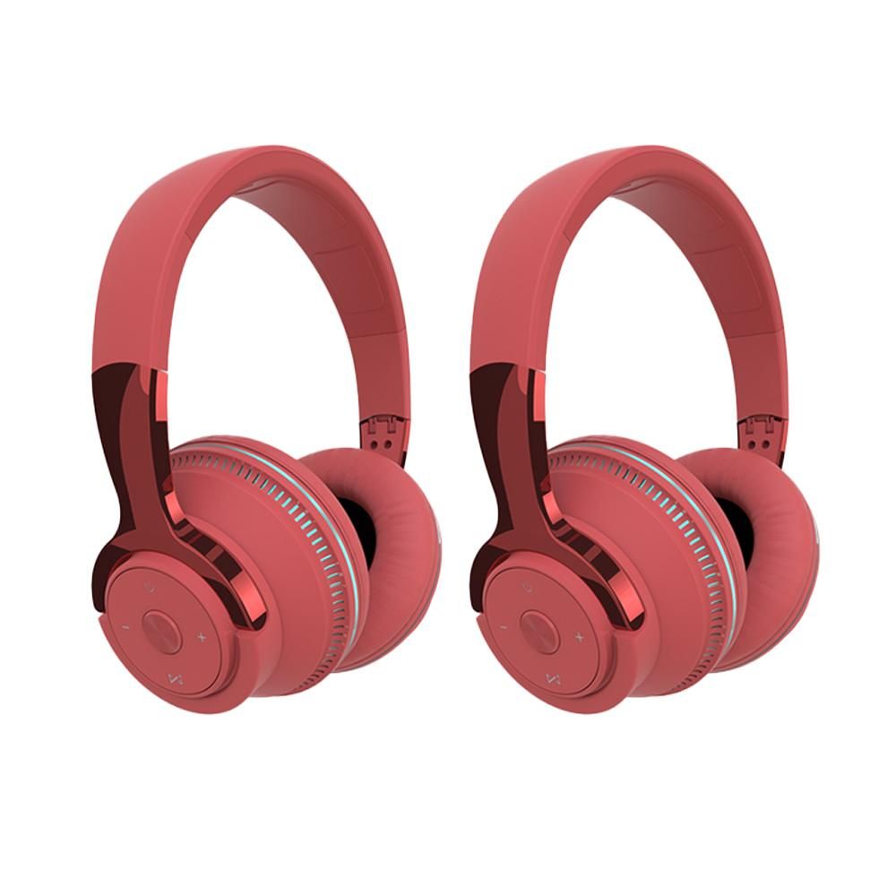 Wireless Bluetooth Headphones Over Ear Foldable Stereo Noise Cancelling Earphone for Travel Home Office -Red Kemu |Fashion Home Kitchen Beauty
