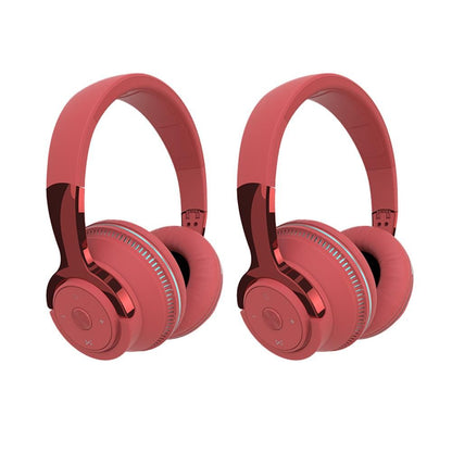Wireless Bluetooth Headphones Over Ear Foldable Stereo Noise Cancelling Earphone for Travel Home Office -Red Kemu |Fashion Home Kitchen Beauty