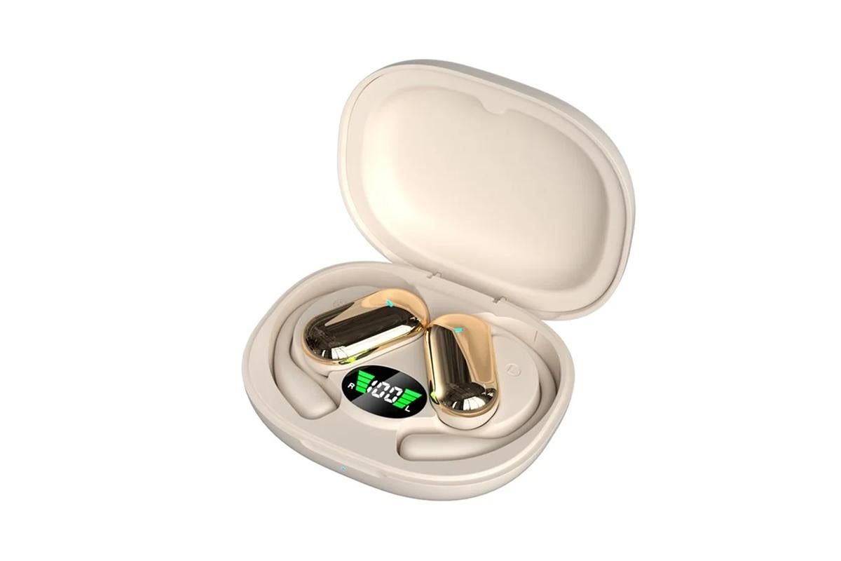 Wireless Earbud Bluetooth Compatible 5.4 Sports Earhook Earphone Earbuds-Khaki Kemu |Fashion Home Kitchen Beauty