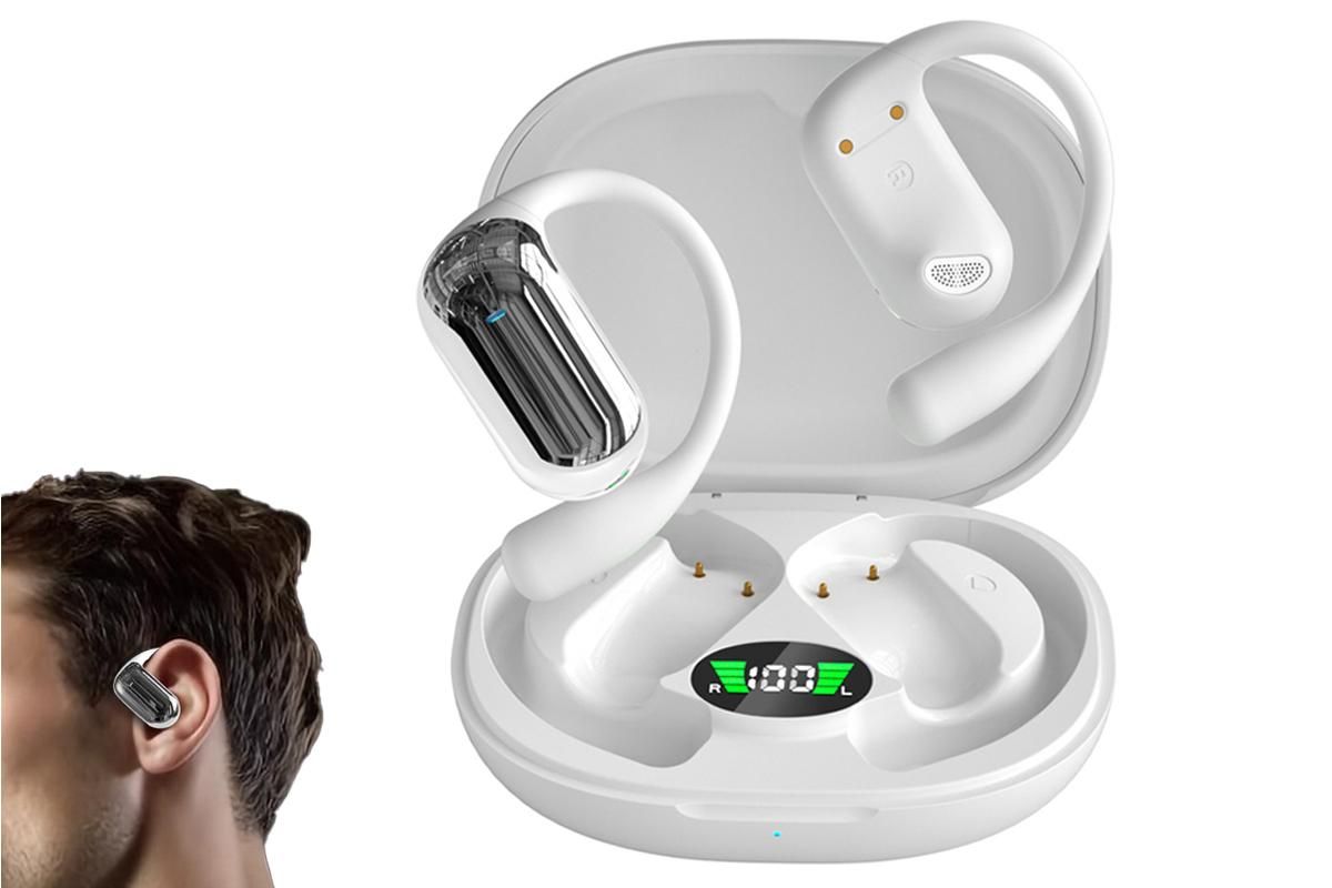Wireless Earbud Bluetooth Compatible 5.4 Sports Earhook Earphone Earbuds-Khaki Kemu |Fashion Home Kitchen Beauty