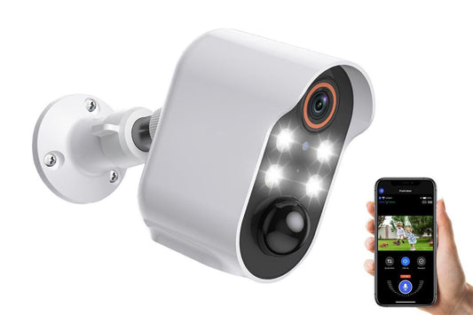 Wireless Security Camera with AI Motion Detection Real Time Notifications Waterproof -White
