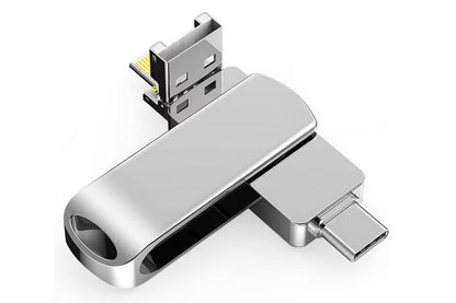 4 in 1 USB Flash Drive Photo Stick USB 3.0 Memory Stick Storage for Photos Backup -Rotating USB Flash Drive 32GB