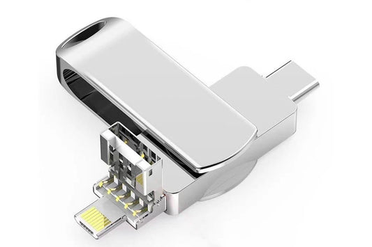 4 in 1 USB Flash Drive Photo Stick USB 3.0 Memory Stick Storage for Photos Backup -Rotating USB Flash Drive 64GB