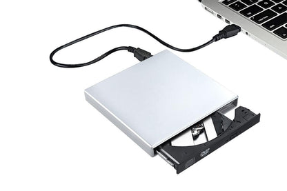 External CD RW Writer Player Protable USB 2.0 Drive for Laptop Notebook PC Desktop Computer-Silver
