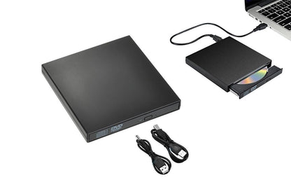 External CD RW Writer Player Protable USB 2.0 Drive for Laptop Notebook PC Desktop Computer-Black
