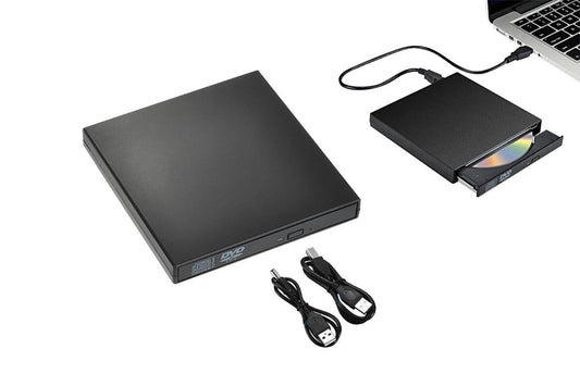 External CD RW Writer Player Protable USB 2.0 Drive for Laptop Notebook PC Desktop Computer-Black