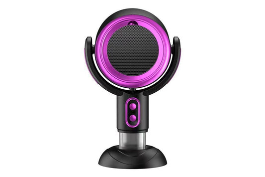 Portable Smoke Purifier Fan Removes Odors Dust Smoke for Cooking and Camping BBQ -BlackPurple