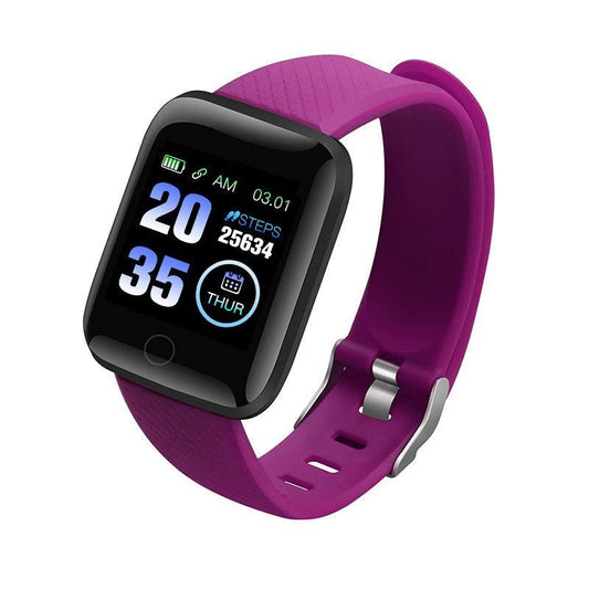 116plus Waterproof Smart Watch Sports Fitness Trackaer with Heart Rate Monitor for Men and Women-Purple Kemu |Fashion Home Kitchen Beauty