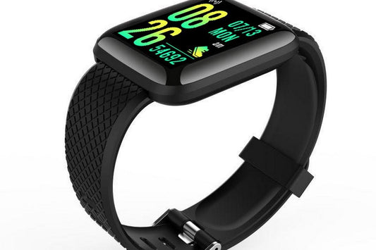 116plus Waterproof Smart Watch Sports Fitness Trackaer with Heart Rate Monitor for Men and Women-Black Kemu |Fashion Home Kitchen Beauty