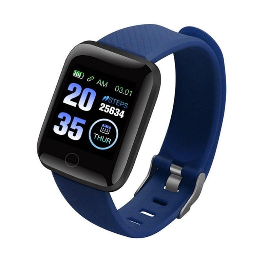 116plus Waterproof Smart Watch Sports Fitness Trackaer with Heart Rate Monitor for Men and Women-Blue Kemu |Fashion Home Kitchen Beauty
