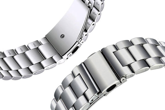 Stainless Steel Replacement Band for Samsung Gear S3 Strap-Silver 22mm