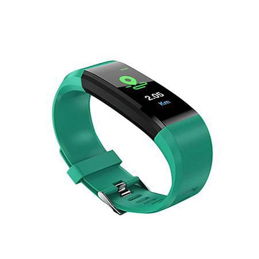 Bluetooth Smart Fitness Tracker Band Heart Rate Monitor Armband-Green