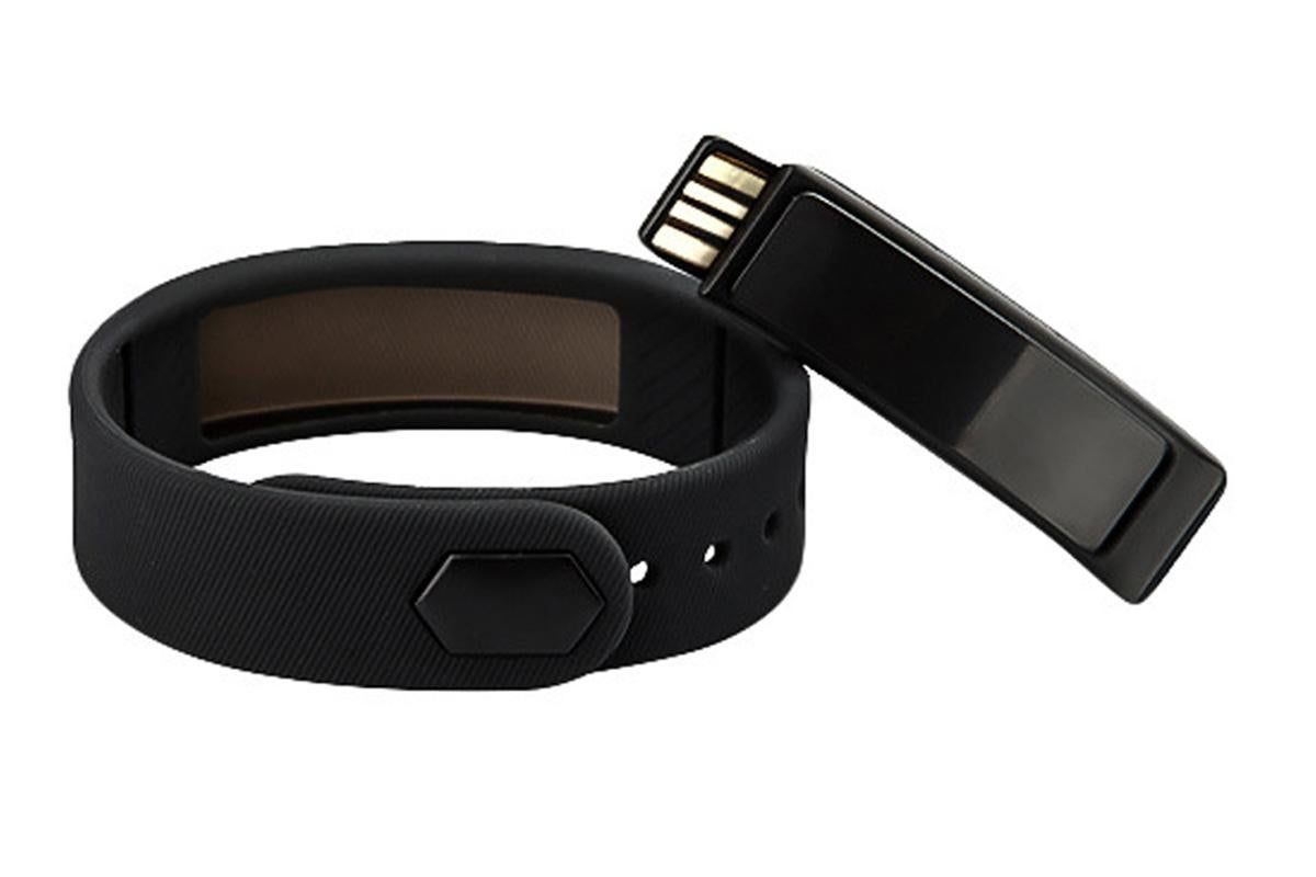 Digital Sports Watch Pedometer Vibrating Alarm Wristband - Black