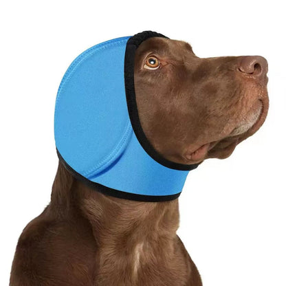 Dog Ear Cover Noise Protection Adjustable Grooming Hood Comfortable Pet Accessory - Sky Blue S Kemu |Fashion Home Kitchen Beauty