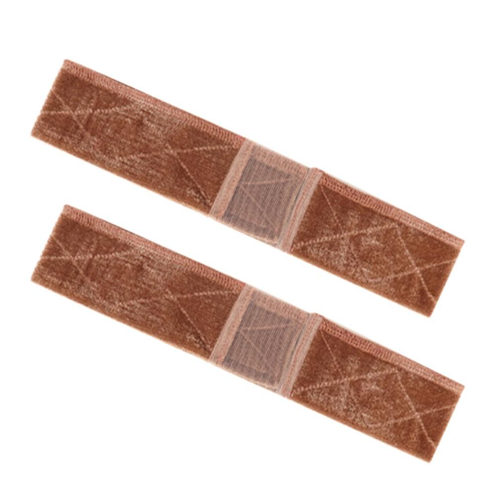 2 PCS Adjustable Velvet Wig Grip Headbands for Wig Fixing - Brown