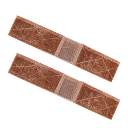 2 PCS Adjustable Velvet Wig Grip Headbands for Wig Fixing - Brown