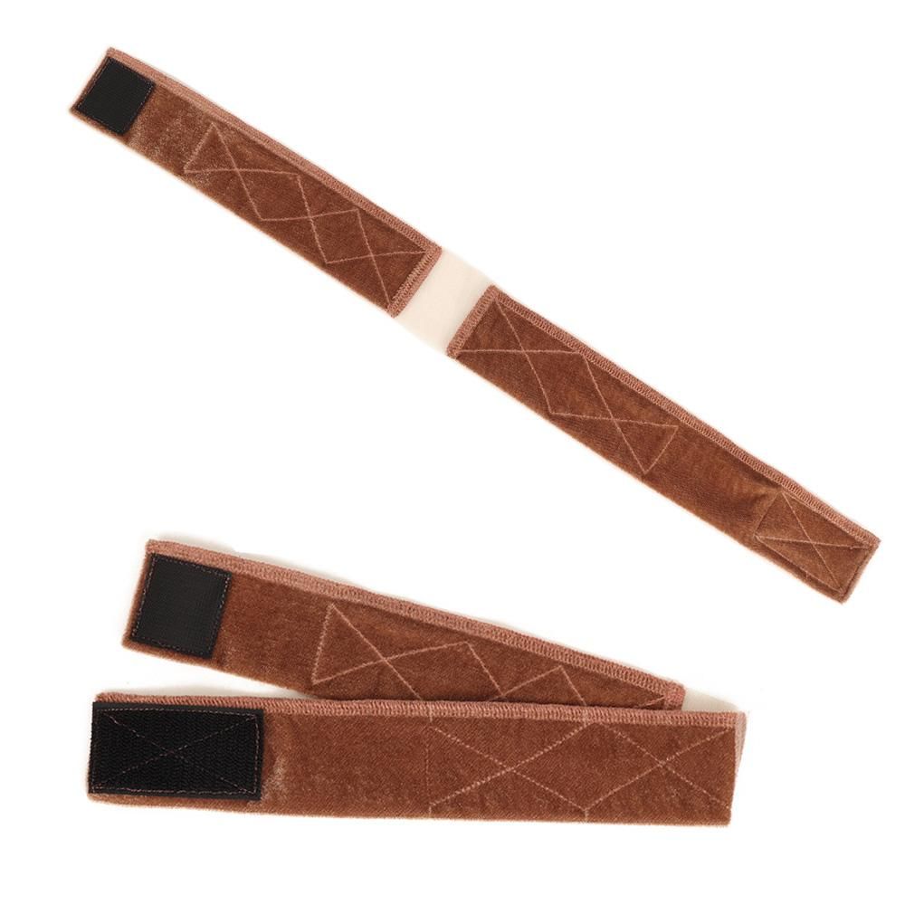 2 PCS Adjustable Velvet Wig Grip Headbands for Wig Fixing - Brown