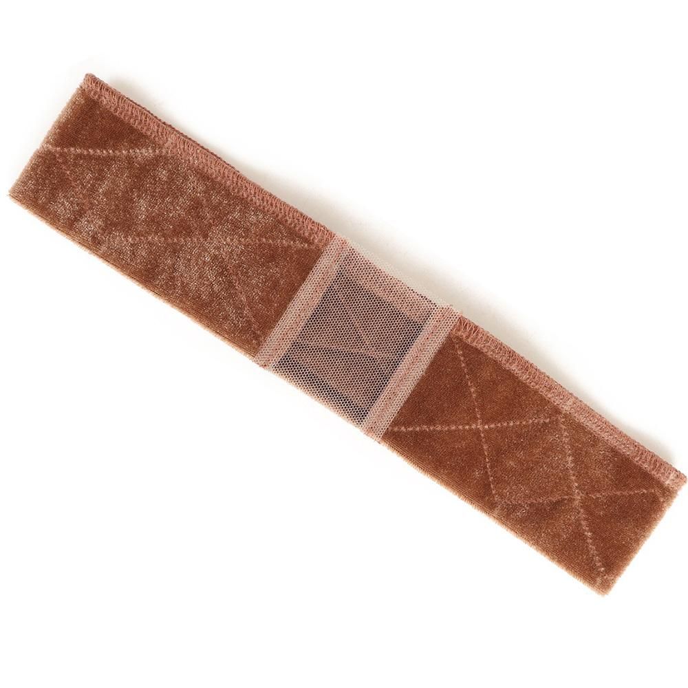 2 PCS Adjustable Velvet Wig Grip Headbands for Wig Fixing - Brown