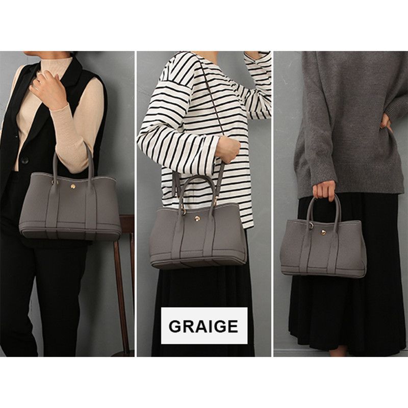 Women's shoulder bag, women's wallet, vintage handbag-Lead Grey,Small