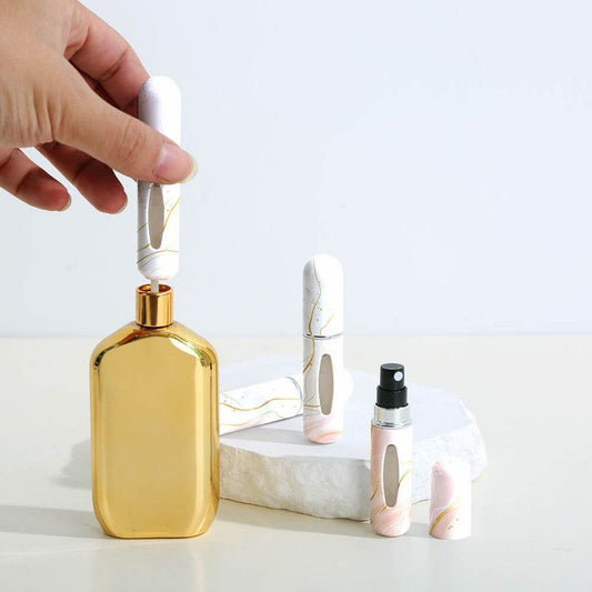 3-Pack - 5ml Portable Perfume Sample Bottles, Bottom-Fill Leak-Proof Travel Spray Bottles - Pink