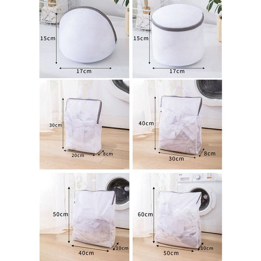 Fine Mesh Laundry Bag Set, 6 Pieces Anti-Snag Washing Bags with Zipper and Handle, for Delicate Clothes,  Bras, Household Laundry