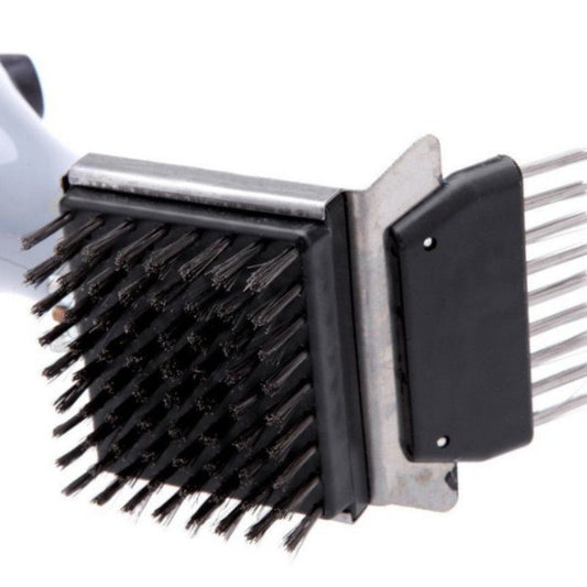 3-in-1 BBQ Cleaning Brush, Stainless Steel Wire Scraper Grill Cleaner for Outdoor Barbecue