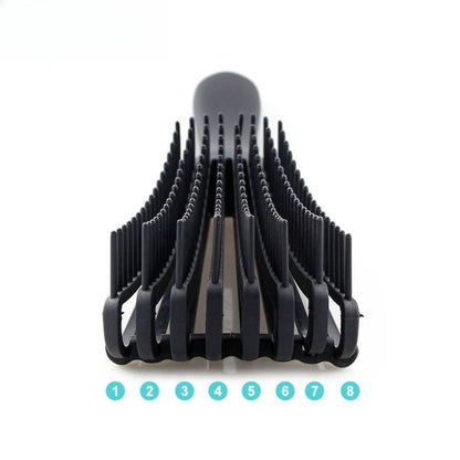 Adjustable 8-Claw Detangler Hair Brush, Hollow Curved Vent Brush for Wet and Dry Hair Styling and Massage - Purple