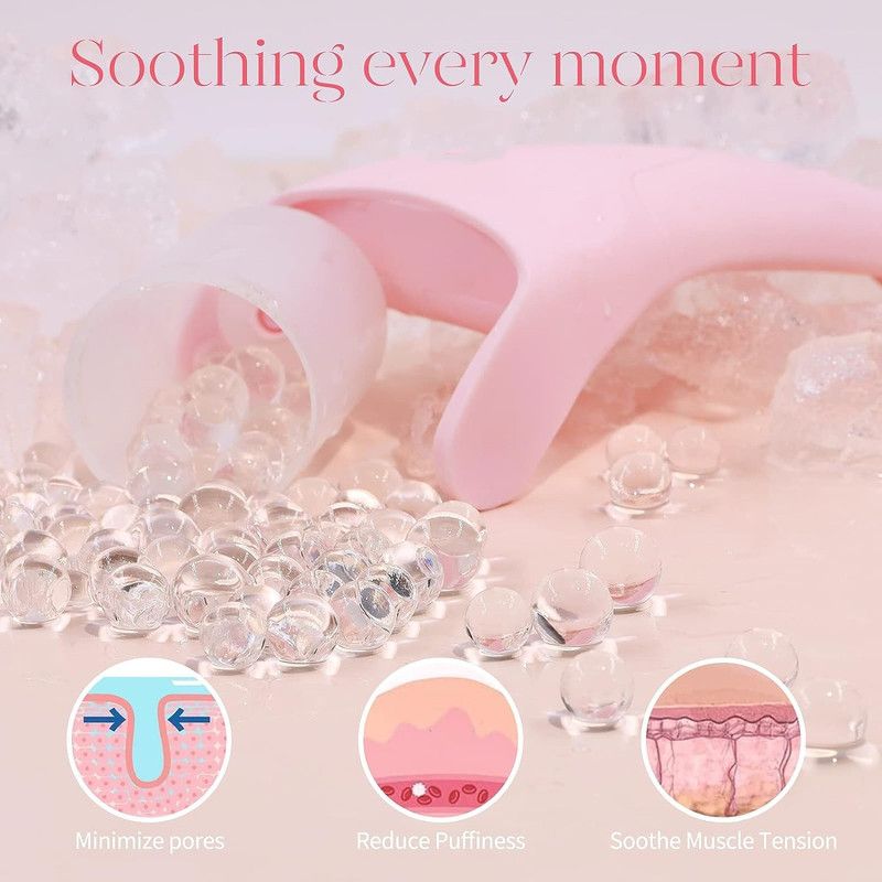 Detachable Ice Roller Facial Massager, Cooling Ice Bead Roller for Skin Soothing and Pore Minimizing, Full-Body Cold Massage Tool - Blue Kemu |Fashion Home Kitchen Beauty