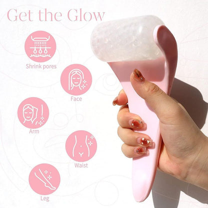 Detachable Ice Roller Facial Massager, Cooling Ice Bead Roller for Skin Soothing and Pore Minimizing, Full-Body Cold Massage Tool - Blue Kemu |Fashion Home Kitchen Beauty