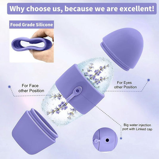 2-Pack - 2-in-1 Dual-Head Ice Beauty Device, Cold Compress Lifting and De-Puffing Skincare Tool for Home Use - Red Kemu |Fashion Home Kitchen Beauty