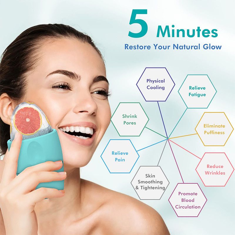 2-Pack - 2-in-1 Dual-Head Ice Beauty Device, Cold Compress Lifting and De-Puffing Skincare Tool for Home Use - Red Kemu |Fashion Home Kitchen Beauty